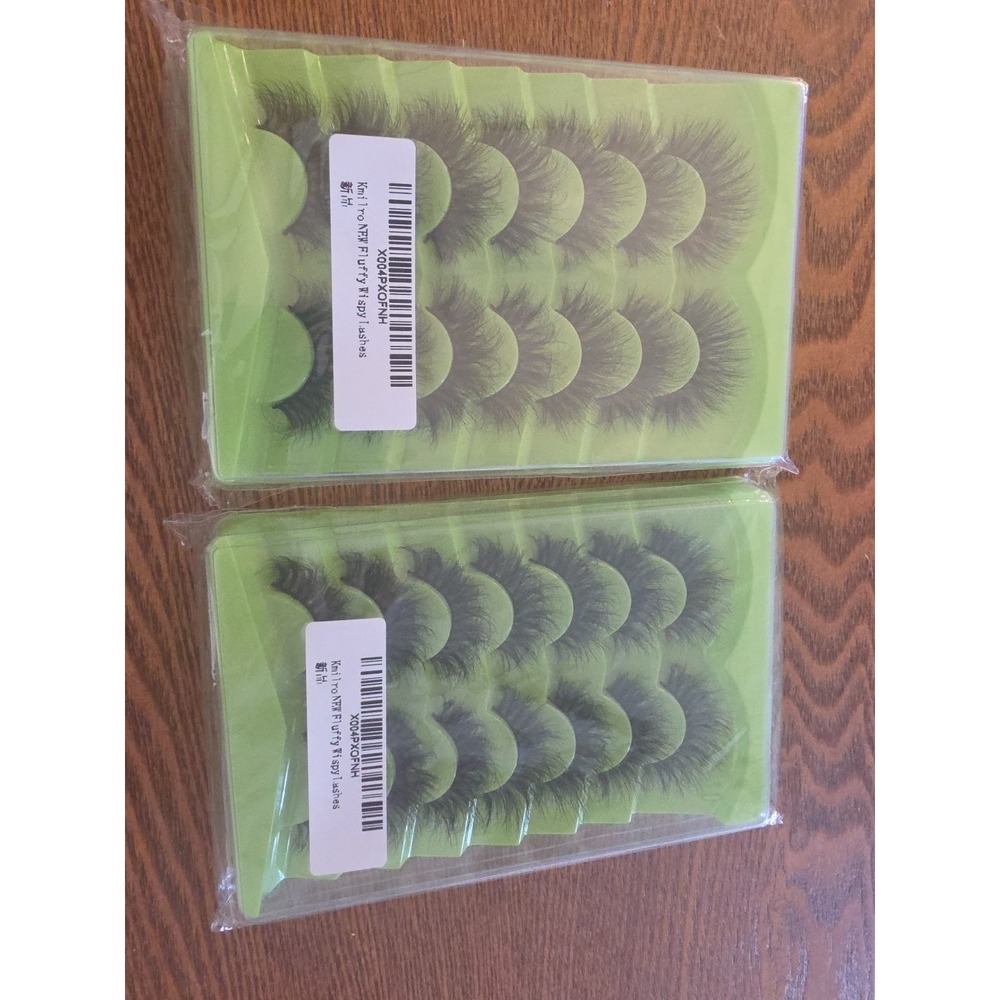 Kmilro New Fluffy Wispy 7 Pair Lot Of 2